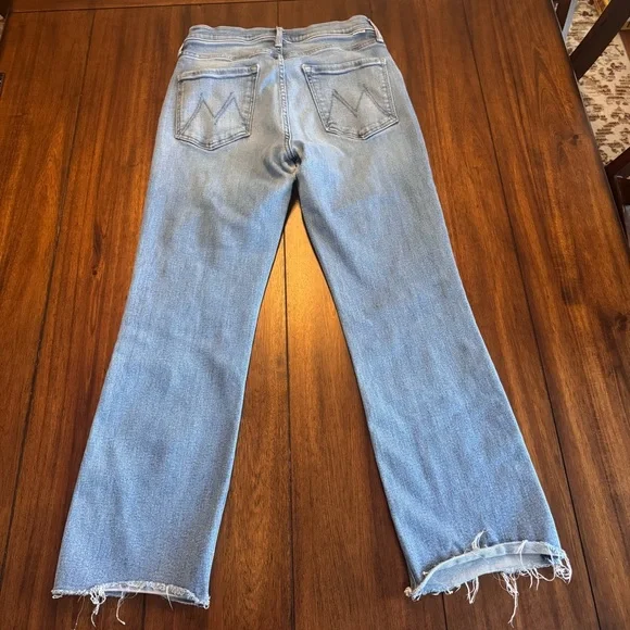 Mother Women’s Denim Jeans Tripper Ankle Fray Layover Wash Size 28 Button Fly - Picture 2 of 11